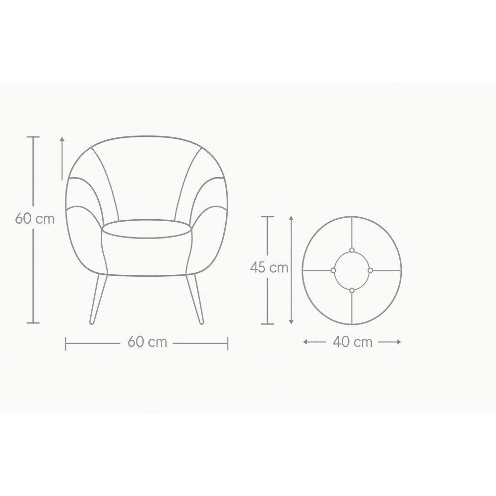 SAG Fotele + Tabure /Navy blue 