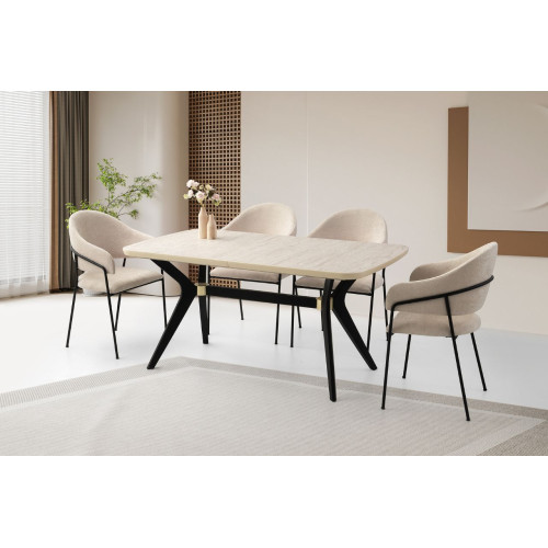 Set tavoline ngrënie SAG Metal – Bardh/Kafe e errët