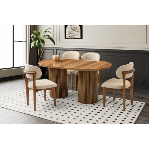 Set tavoline ngrënie SAG Metal – Kafe/Kafe