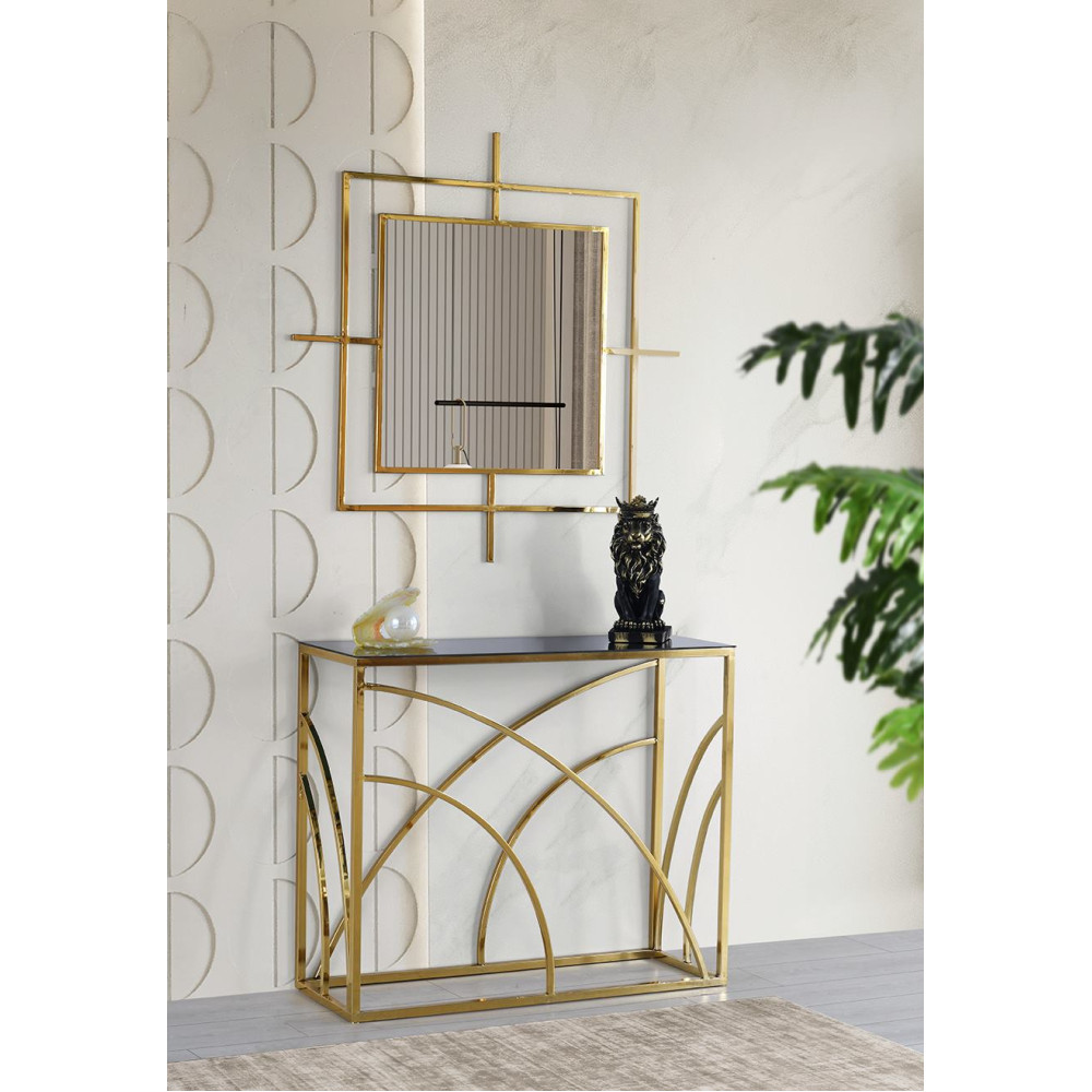 SAG Konsol me Pasqyrë LORI – strukturë metalike / stil arkitektonik dekorativ