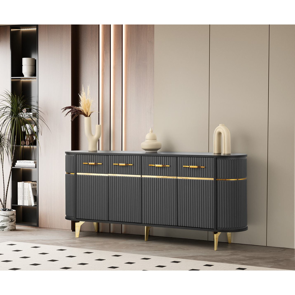 SAG Komod OYKUKON – këmbë moderne / dizajn me reliev