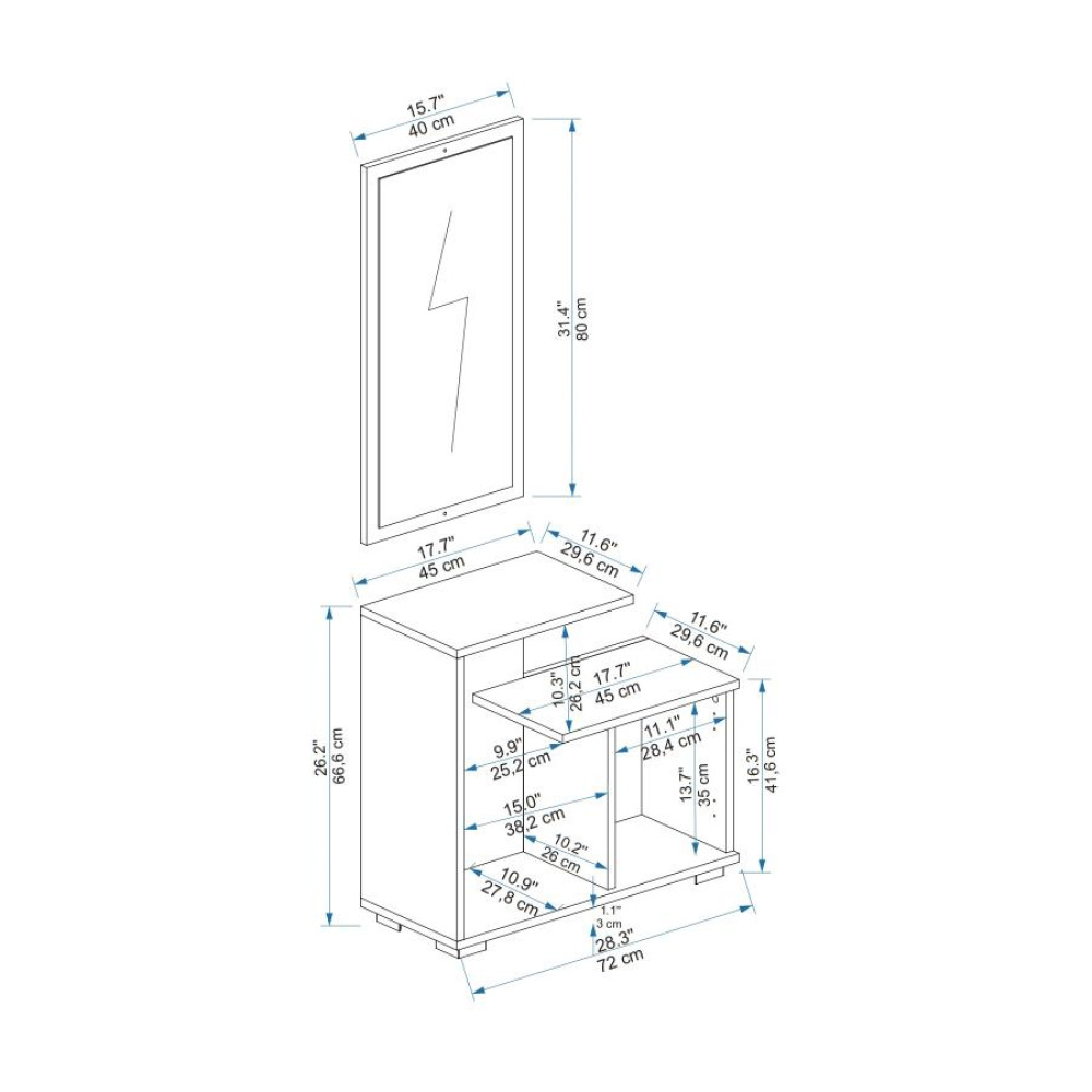 SAG Dresuar ARBES – Drrasë melamin dru natyral & e bardhë SAG Dresuar ARBES – Drrasë melamin dru natyral & e bardhë