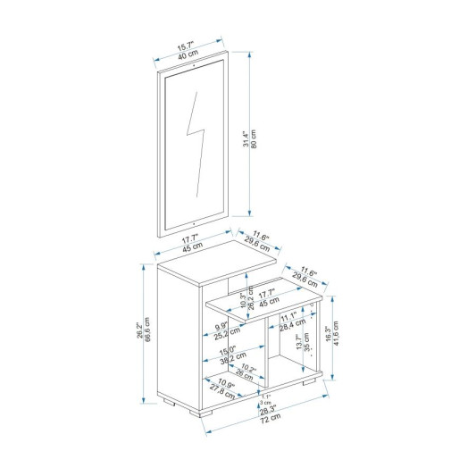 SAG Dresuar ARBES – Drrasë melamin dru natyral & e bardhë SAG Dresuar ARBES – Drrasë melamin dru natyral & e bardhë