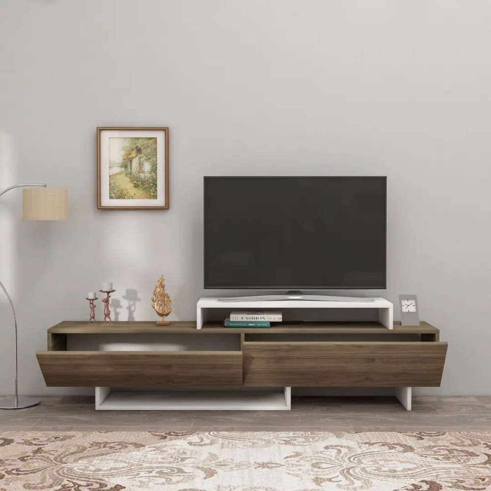Komodë TV / White – Walnut
