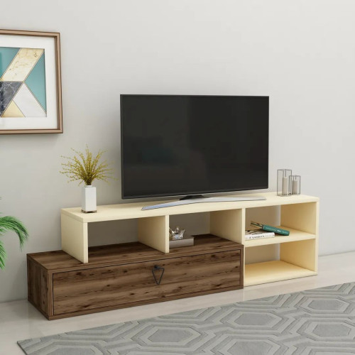 TV Stand Lydia / Beige – Walnut
