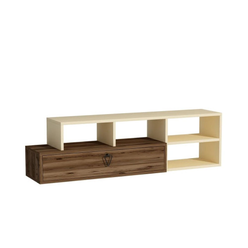 TV Stand Lydia / Beige – Walnut