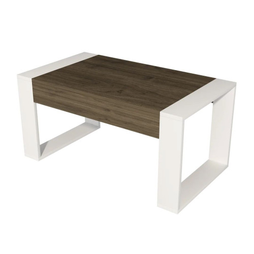 Tavolinë Qëndrore / Walnut & White