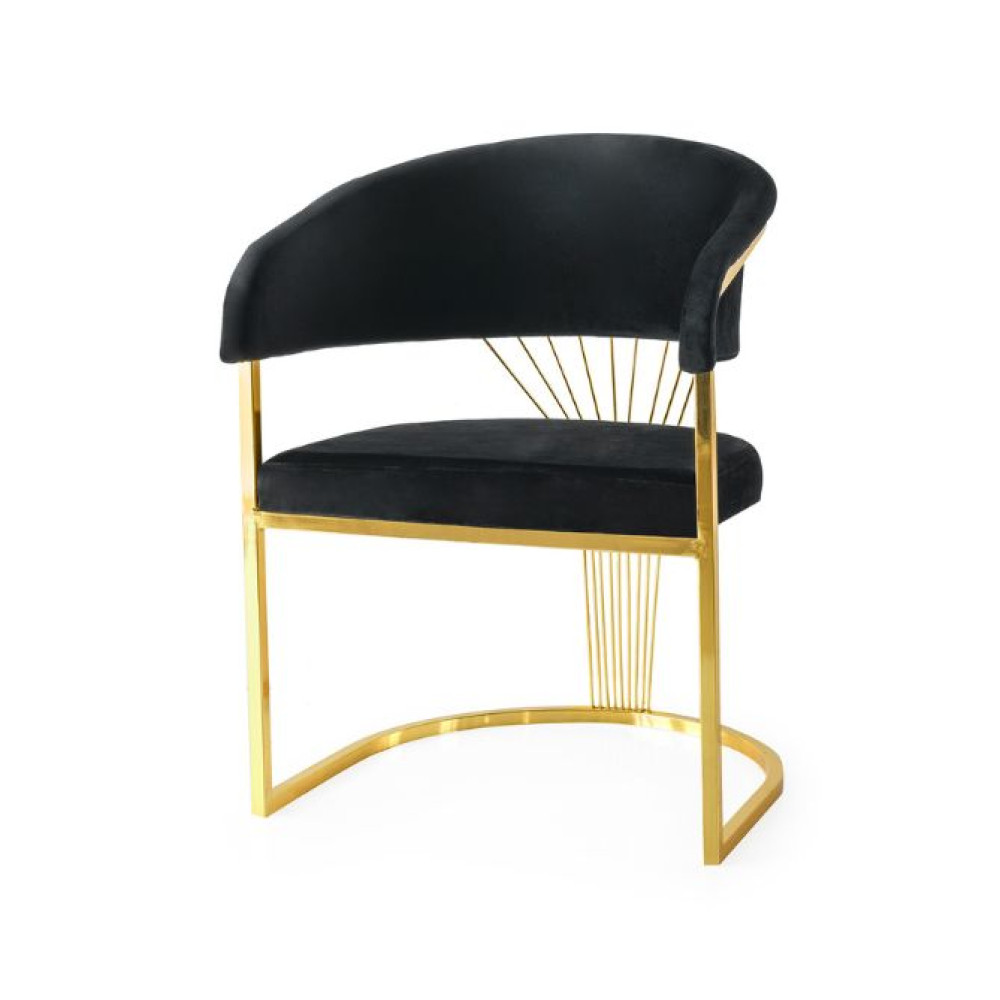 Karrige ulëse SAG Metal – këmbë ngjyrë ari / kadife e zezë