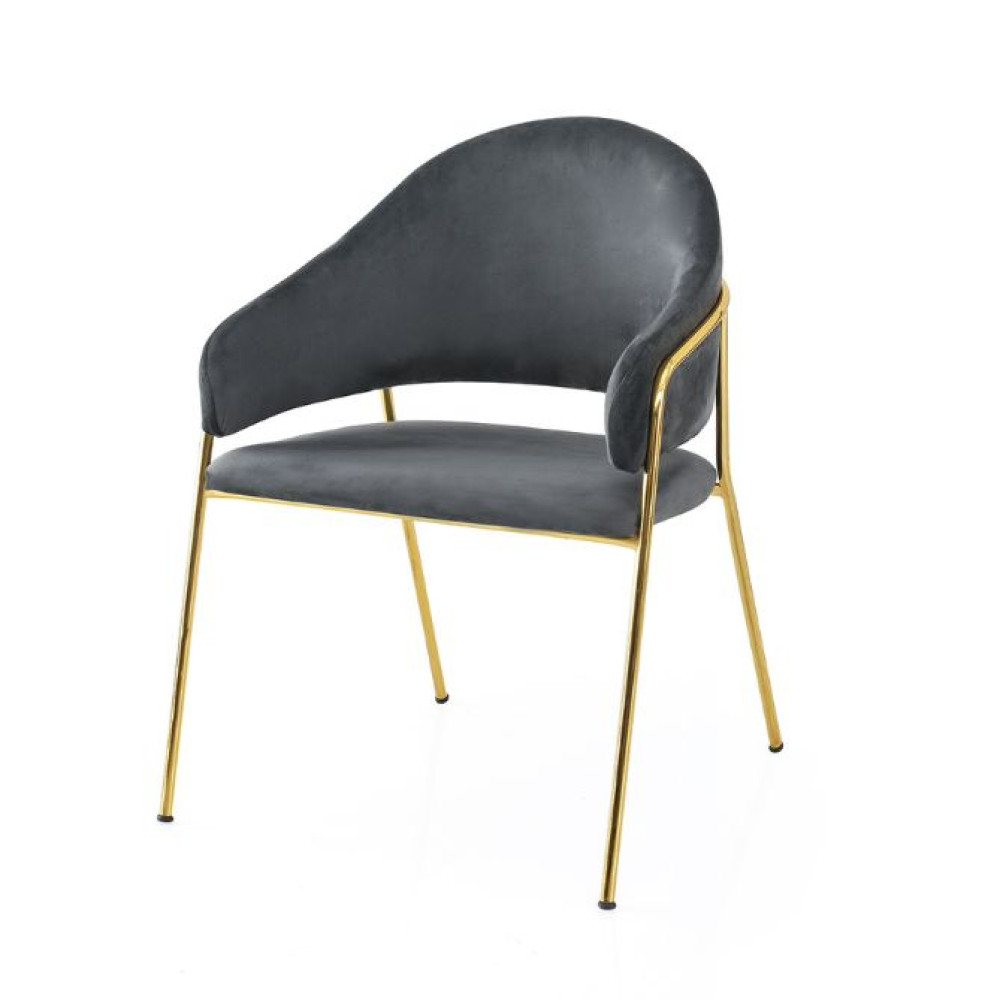 Karrige ulëse SAG Metal – këmbë ngjyrë ari / kadife gri