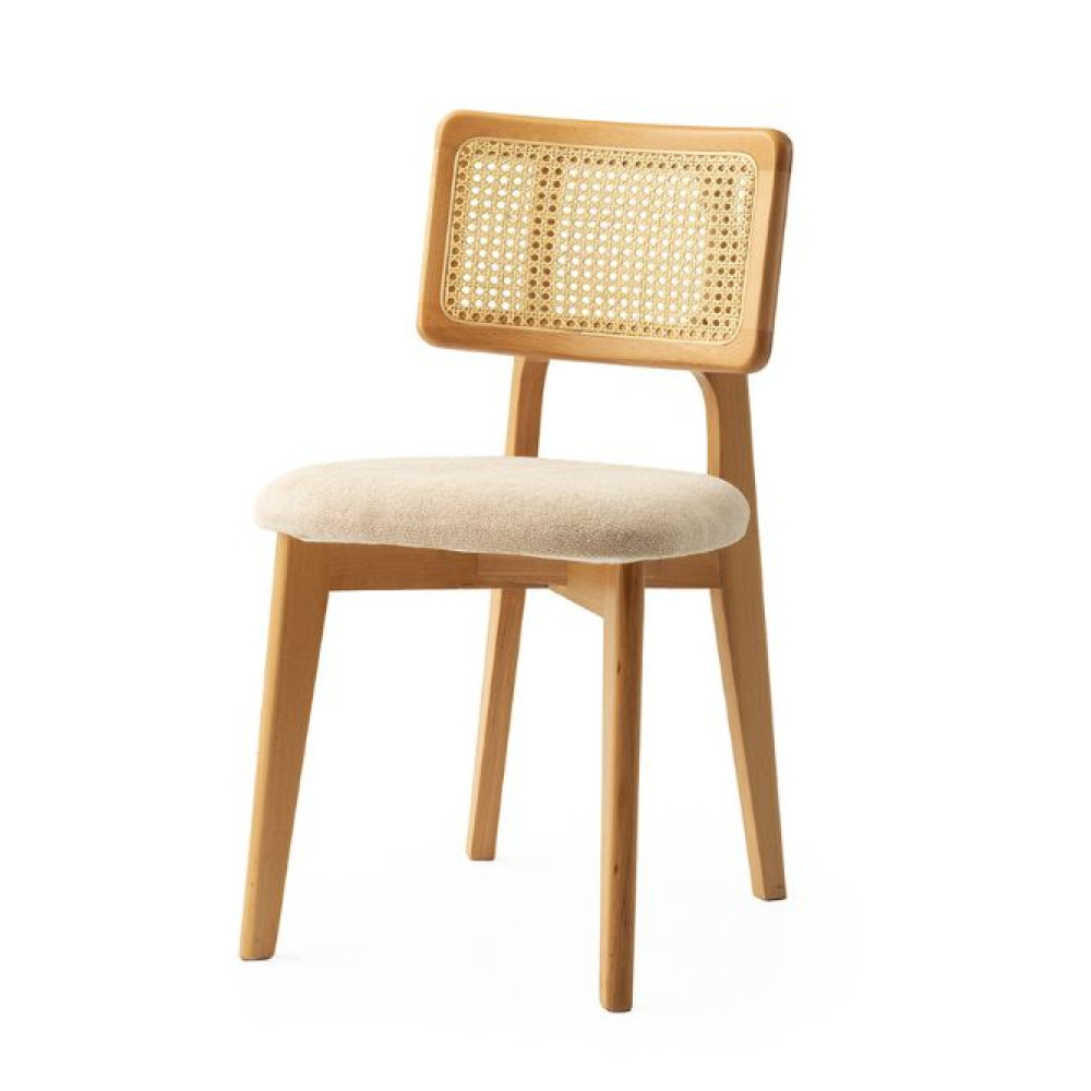 SAG ulëse – druri natyral / ratan & bezhë