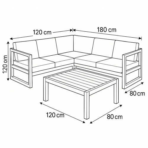 SAG Set Kopshti Këndor – Strukturë Metalike & Jastëkë të Rehatshëm SAG Set Kopshti Këndor – Strukturë Metalike & Jastëkë të Rehatshëm