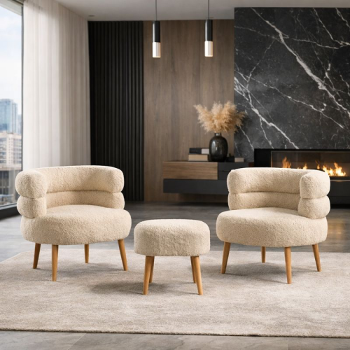 Ulëse + Tabure Prime (Ngjyrë krem)