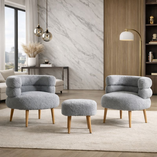 Ulëse + Tabure Prime (Ngjyrë hiri e hapur)