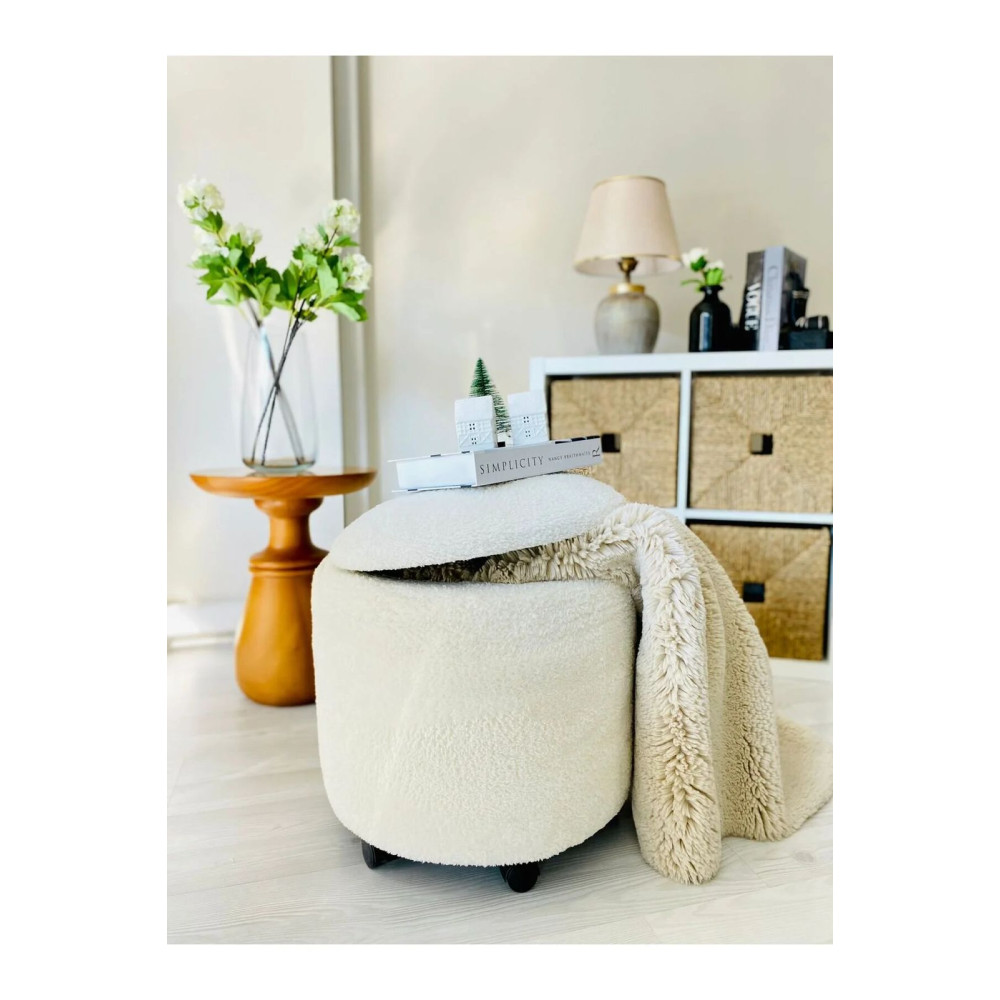 Tabure Multifunksionale – Dizajn Inteligjent & Funksional (Ngjyrë e bardhë)