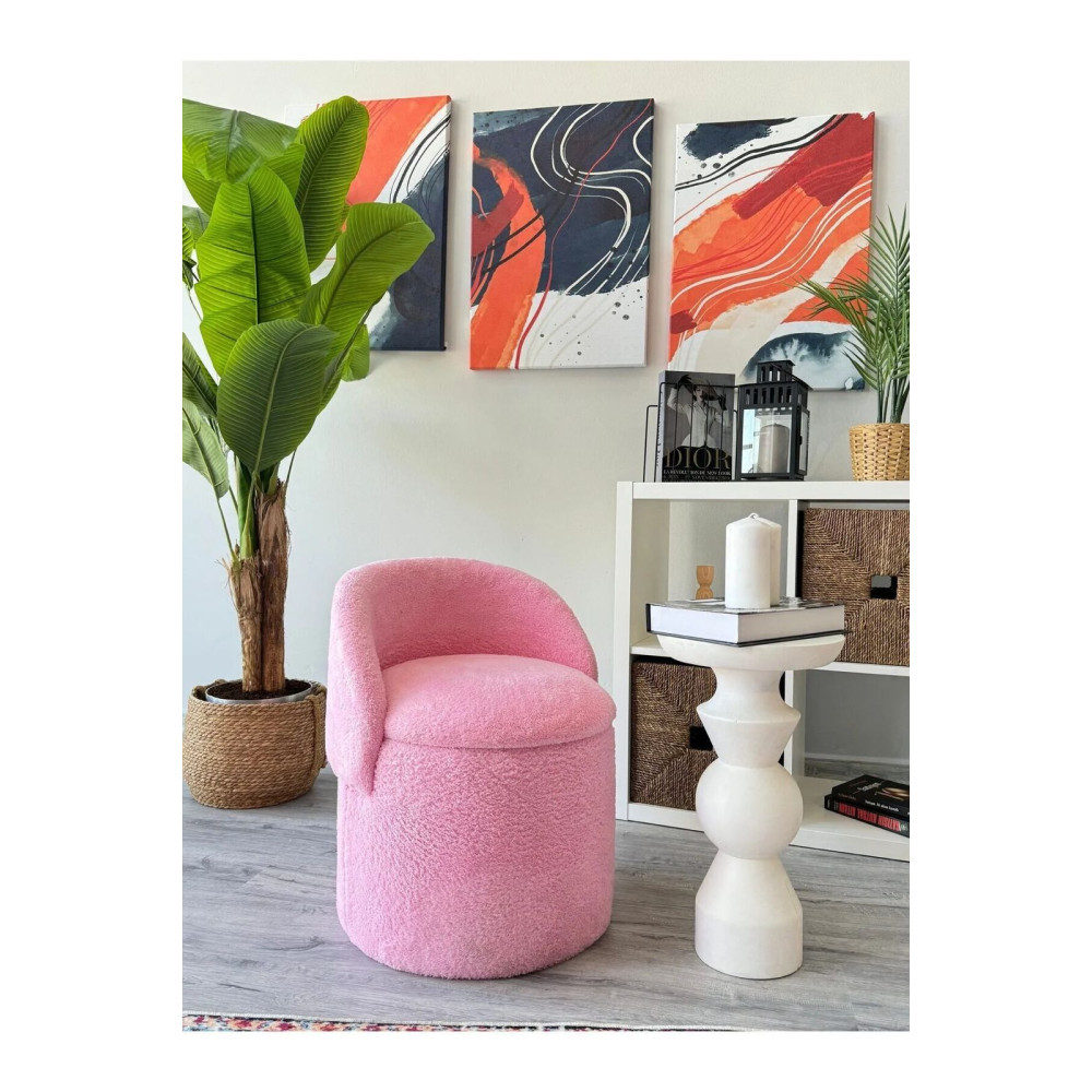 Tabure Multifunksionale – Dizajn Inteligjent & Funksional (Ngjyrë Pembe)