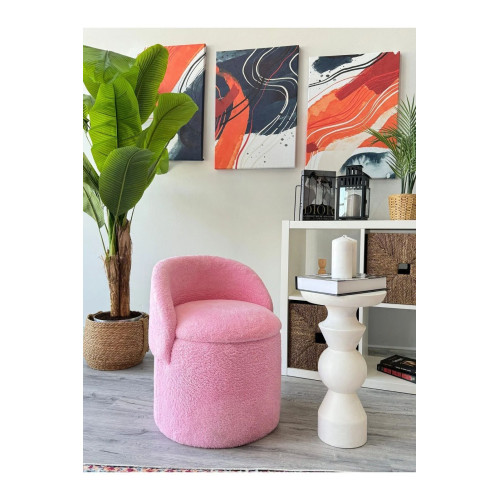 Tabure Multifunksionale – Dizajn Inteligjent & Funksional (Ngjyrë Pembe)