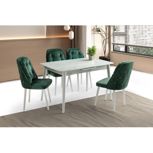 Tavolinë e ngrënies Emerald Marble – Sag Metal Tavolinë e ngrënies Emerald Marble – Sag Metal