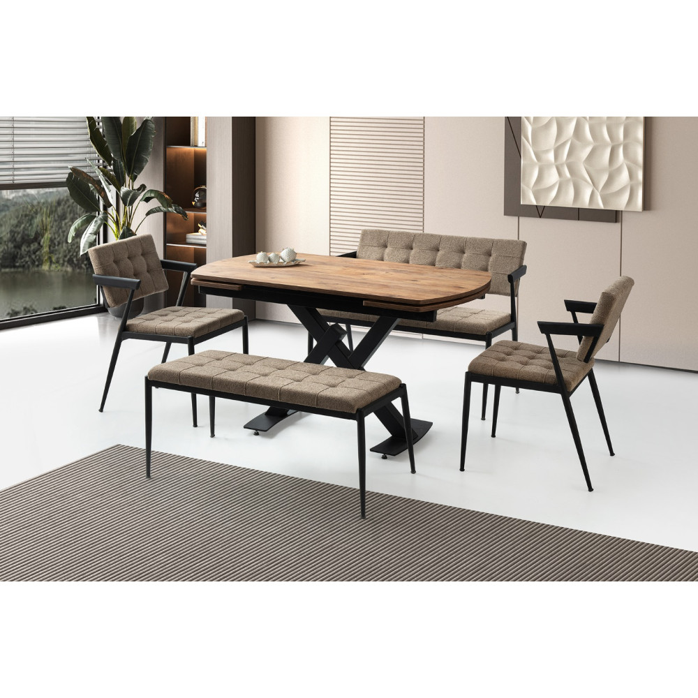 Tavolinë e ngrënies Oak Loft – Sag Metal