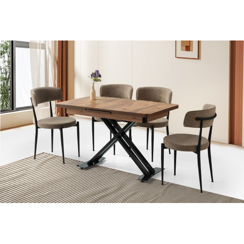 Tavolinë e ngrënies Urban Oak X – Sag Metal Tavolinë e ngrënies Urban Oak X – Sag Metal