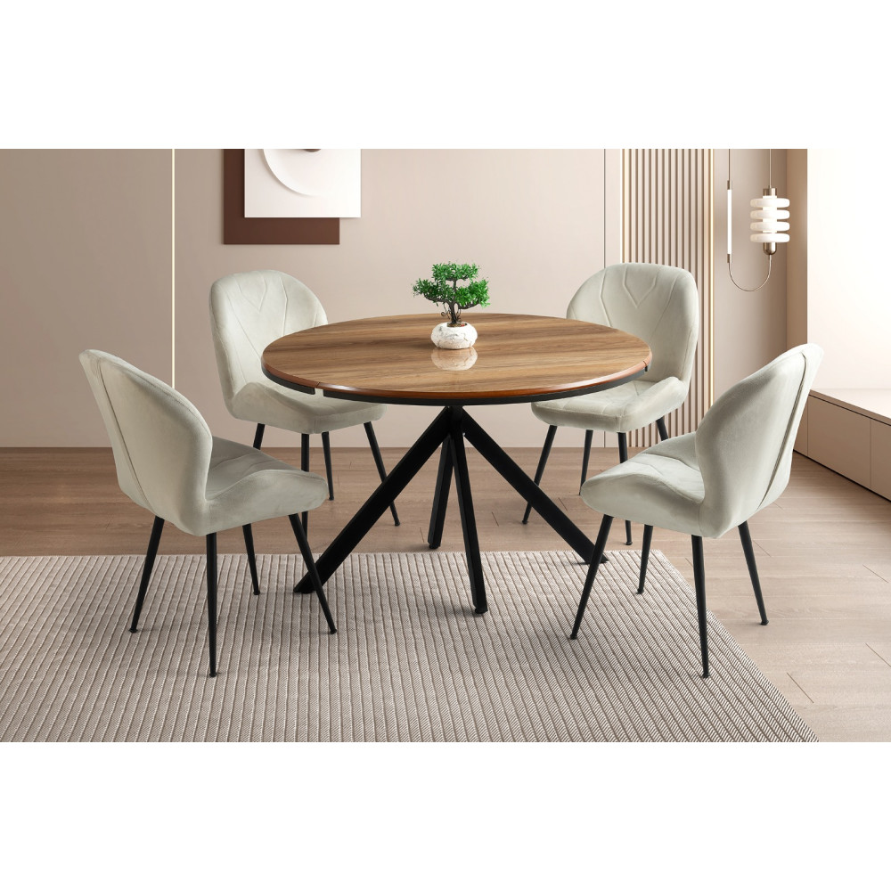 Tavolinë ngrënie Aura Round – Sag Metal