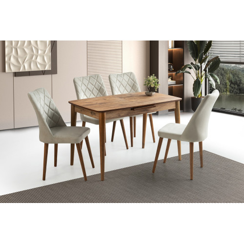 Tavolinë ngrënieje  Aurora Wood – Sag Metal