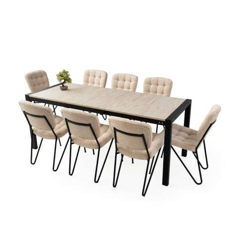 Tavolinë e ngrënies Grand Linen Extend – Sag Metal Tavolinë e ngrënies Grand Linen Extend – Sag Metal