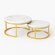 Tavolina mesi SAG Metal – bardhë mat / këmbë gold Tavolina mesi SAG Metal – bardhë mat / këmbë gold