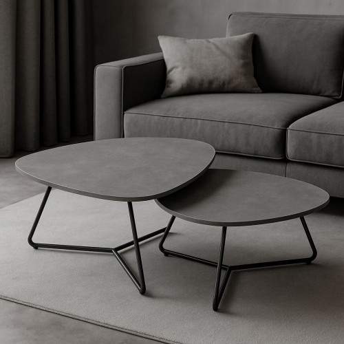 Tavolina mesi SAG Metal – Hiri imitim betoni 