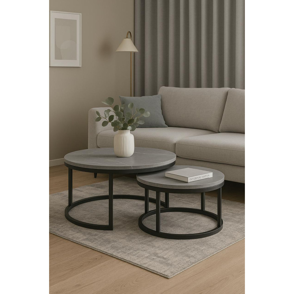 Set tavolina RUNO, Hiri imitim mermeri Set tavolina RUNO, Hiri imitim mermeri