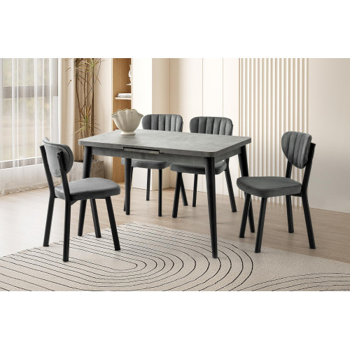 Set tavolina SAG Metal – e zezë / gri