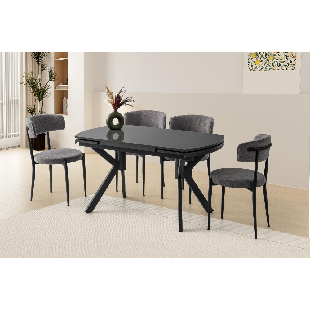 Set tavolina SAG Metal – e zezë / gri