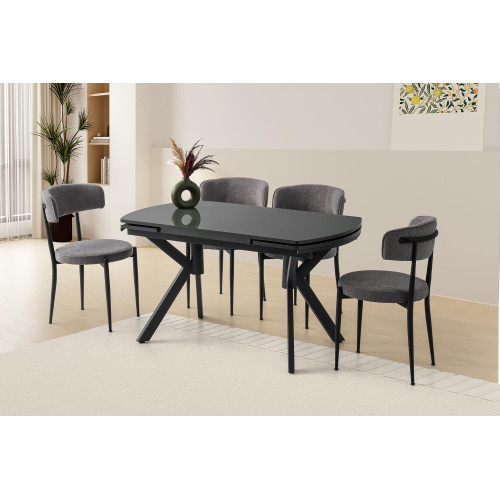 Set tavolina SAG Metal – e zezë / gri