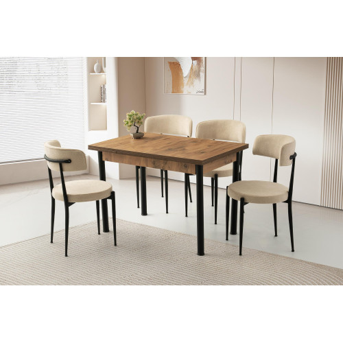 Set tavolina SAG Metal – kafe / bezhë